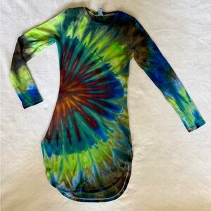 Custom dyed Tie-dye tunic, SMALL